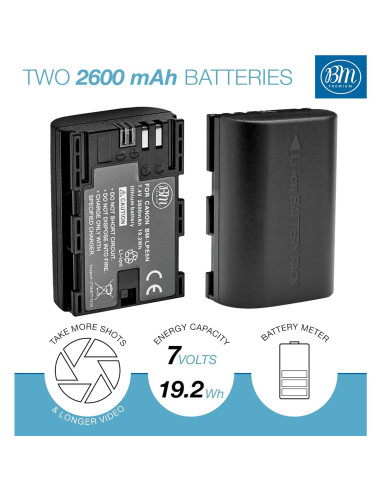 Kit Empuñadura de Batería BG-E14 + 2 Baterías LP-E6N Canon