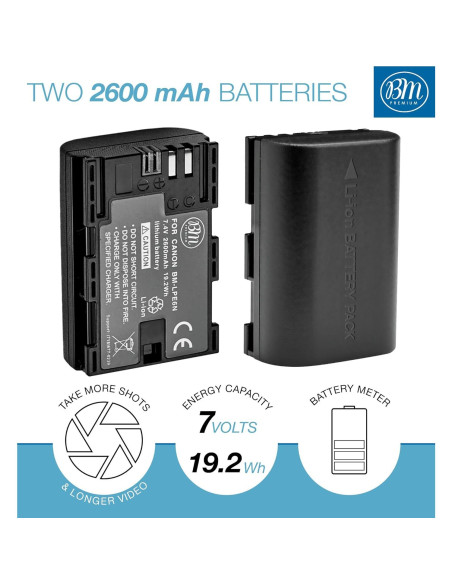 Kit Empuñadura de Batería BG-E14 + 2 Baterías LP-E6N Canon