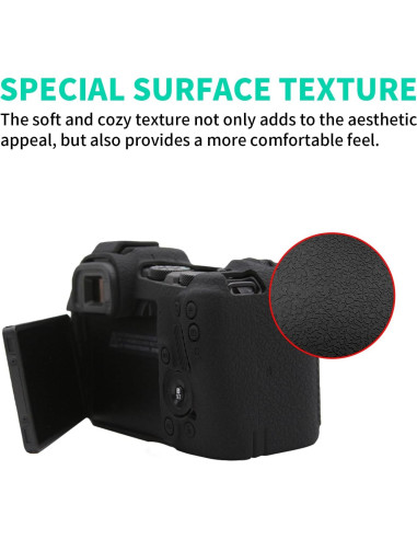 Funda de Silicona Suave EasyHood para Canon EOS R8 - Negra