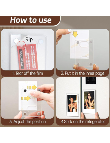 Paquete de 10 Marcos de Fotos Magnéticos LIANHELILAI 5x7.6 cm