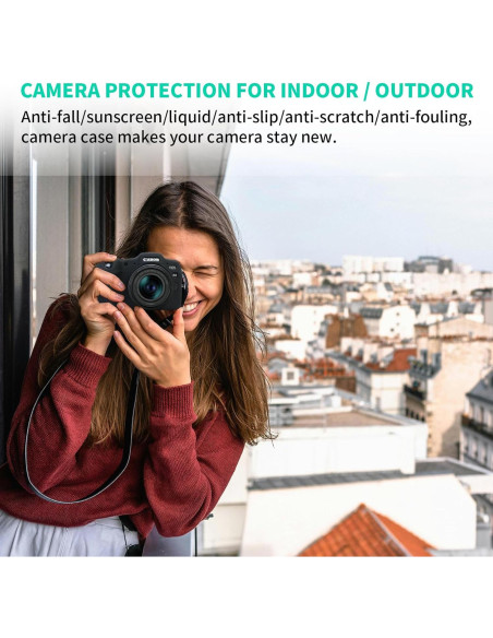 Funda de Silicona Suave EasyHood para Canon EOS R8 - Negra