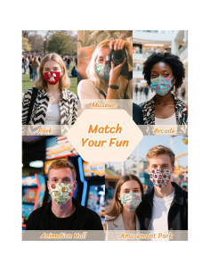 Máscaras Faciales Desechables FriCARE 4 Capas Coloridas 100 Unidades 2