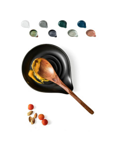 Soporte para Cuchara de Porcelana LAUCHUH Negro 15.5 cm