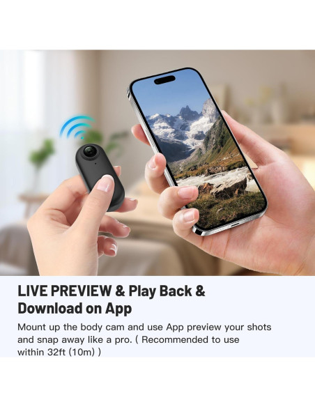 Cámara Corporal Mini 4K Meoilkolnm 128GB Portátil