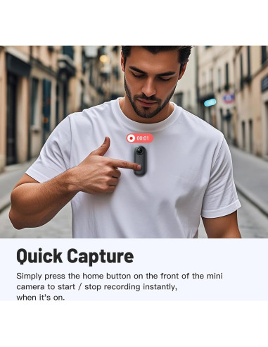 Cámara Corporal Mini 4K Meoilkolnm 128GB Portátil