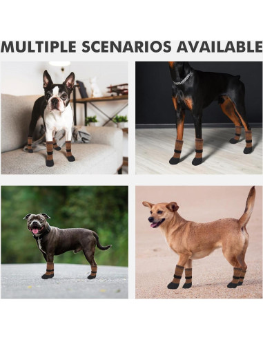 Calcetines Antideslizantes para Perros Mihachi Marrón XL