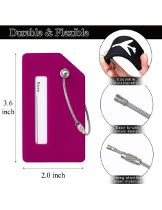 Paquete de 7 Etiquetas de Equipaje Silicona MODENGKONGJIAN Colorido 2