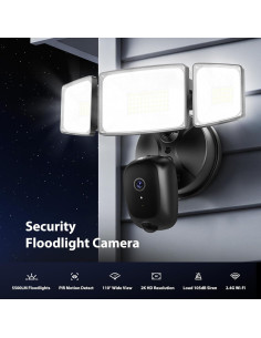 Cámara de Inundación Onforu 2K HD 55W con Luz y Alarma 2