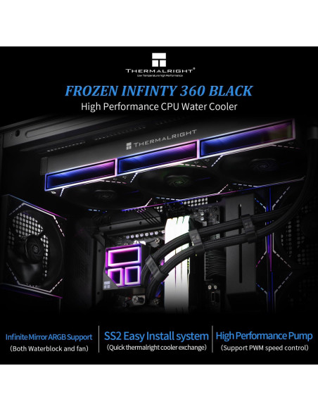 Enfriador de Agua CPU Thermalright FI360 Negro 360mm PWM