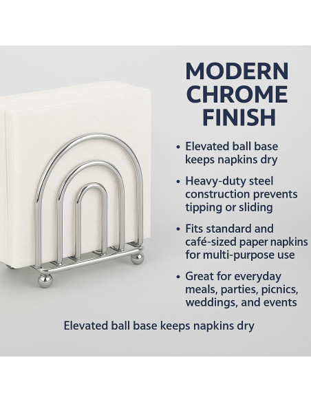 Soporte para Servilletas de Cromo Dependable Industries 14cm