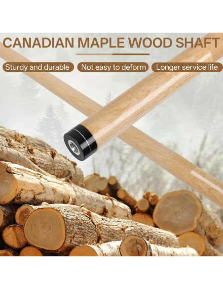 Juego de Palos de Billar Kmise 58" Arce Canadiense 4 Colores