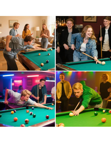 Juego de Palos de Billar Kmise 58" Arce Canadiense 4 Colores