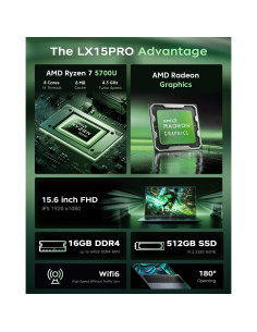 Laptop ACEMAGIC LX15Pro, AMD Ryzen 7, 16GB RAM, 512GB SSD 2