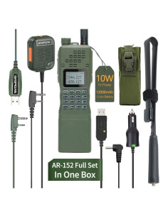 Walkie Talkie Baofeng AR-152 10W Grado Militar Verde
