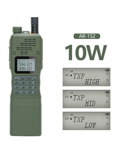 Walkie Talkie Baofeng AR-152 10W Grado Militar Verde 2