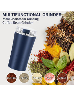 Molino de café eléctrico Undoria 300W acero inoxidable 250ml 2