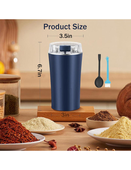 Molino de café eléctrico Undoria 300W acero inoxidable 250ml