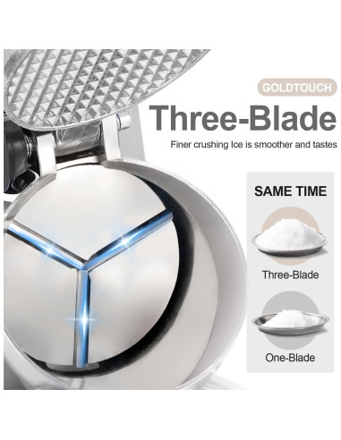 Máquina de Hielo Raspado OKF 380W 130kg/h Acero Inoxidable Rojo