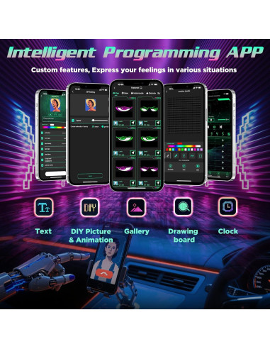 Luces LED Ojos del Diablo Dienspeak 49.1x11 cm Control Remoto