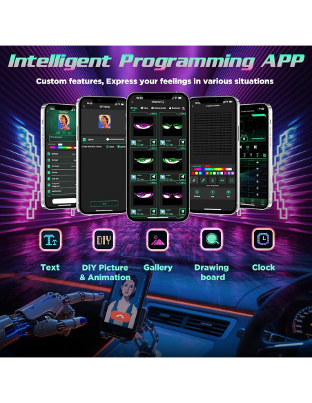 Luces LED Ojos del Diablo Dienspeak 49.1x11 cm Control Remoto