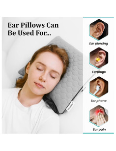 Almohada para Perforación de Orejas HELLiHOME - Espuma Viscoelástica Ajustable 2