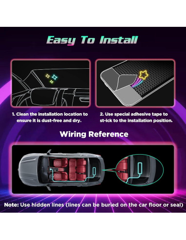 Luces LED Ojos del Diablo Dienspeak 49.1x11 cm Control Remoto