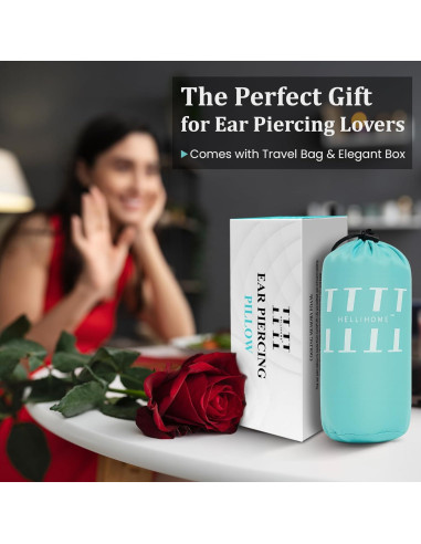 Almohada para Perforación de Orejas HELLiHOME - Espuma Viscoelástica Ajustable