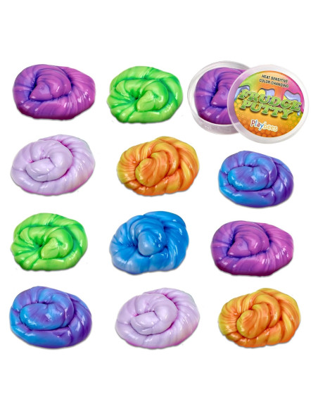 Masilla Terapéutica que Cambia de Color Playbees 12 Paquetes