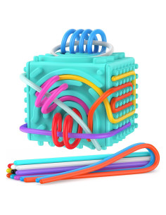 Cubo Sensorial Antiestrés Shantou 3D con 12 Cuerdas de Silicona