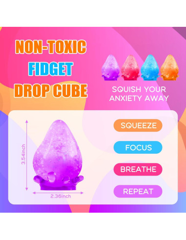 Cubo Antiestrés Squishy Drephere Azul 6.1 cm Alivio Ansiedad