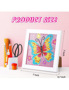 Kit de Arte para Niños Ausbond 18x18cm Mariposa DIY 2