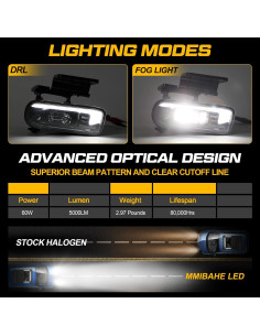 Luces de Niebla LED M MIBAHE para Chevy Silverado 1999-2006 2