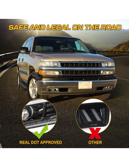 Luces de Niebla LED M MIBAHE para Chevy Silverado 1999-2006