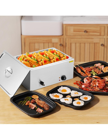 Calentador de Comida Eléctrico Festisoul 21QT 600W Bain Marie