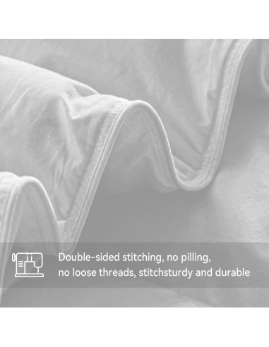 Edredón de Plumas de Ganso WarmKiss King 1555g Algodón Blanco