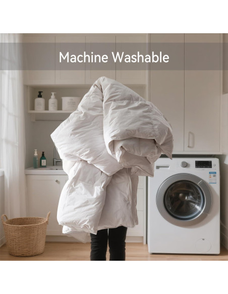 Edredón de Plumas de Ganso WarmKiss King 1555g Algodón Blanco