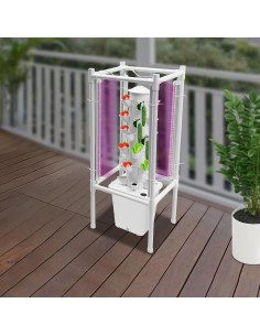 Kit de Cultivo Hidropónico Vertical Lhoehzhu 6 Capas 30 Agujeros 2