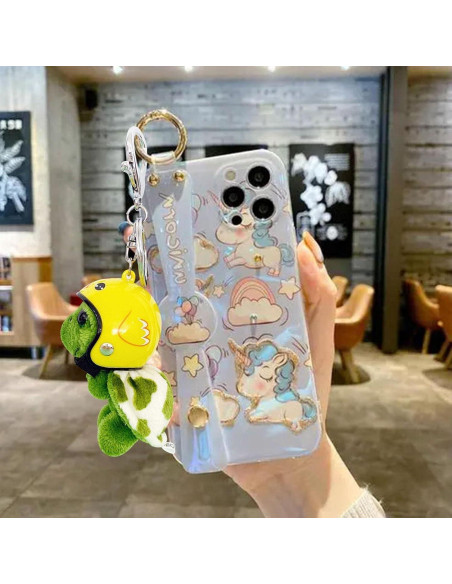 Llavero de Tortuga Marina de Peluche Jizlan Amarillo 22g