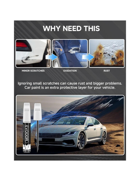 Pintura de Retoque EVOOOR Blanco Cristal 707 11.8 ml 2 en 1