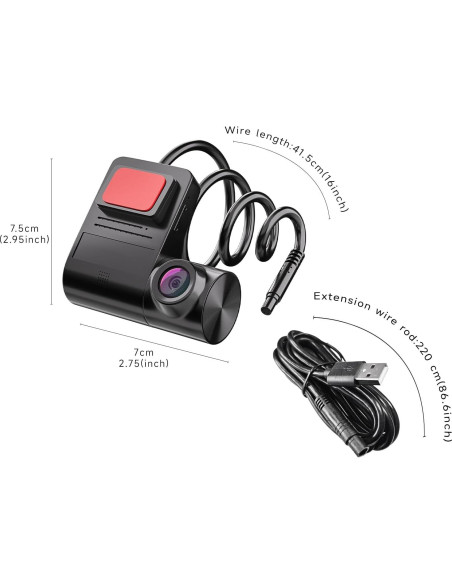 Cámara de Coche USB B&DOG XSIN BLACK-32G con 32GB SD