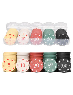 Juego de Fichas de Póker WAONIQ 100 PCS 35 mm Colores