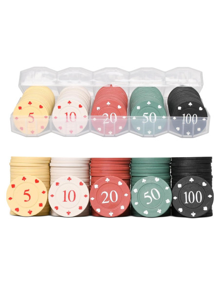 Juego de Fichas de Póker WAONIQ 100 PCS 35 mm Colores