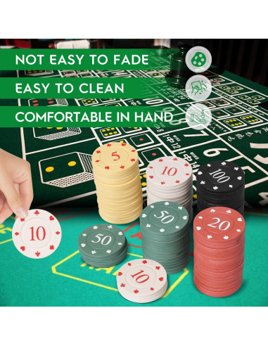 Juego de Fichas de Póker WAONIQ 100 PCS 35 mm Colores