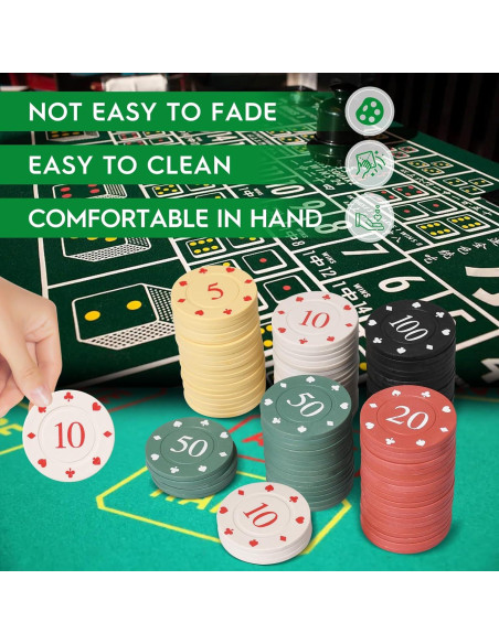 Juego de Fichas de Póker WAONIQ 100 PCS 35 mm Colores