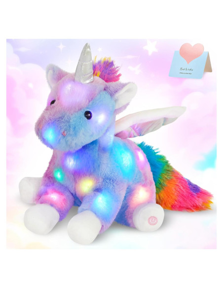 Unicornio de Peluche Iluminado CozyWorld 42 cm LED