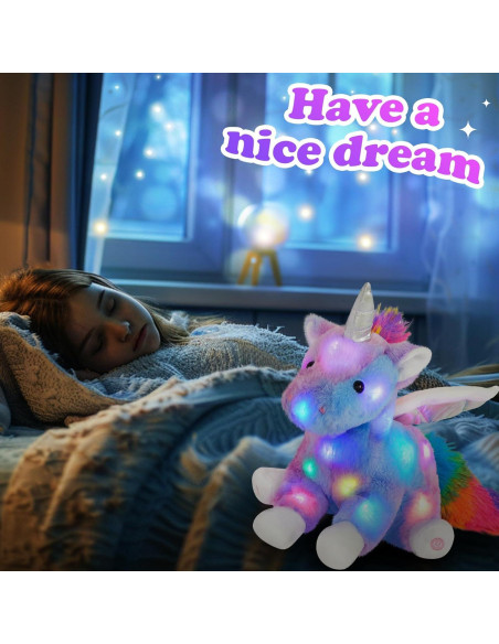 Unicornio de Peluche Iluminado CozyWorld 42 cm LED