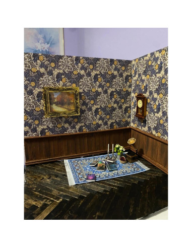 Papel Tapiz Autoadhesivo Miniatura Apalurmeer 48x36 cm Azul Oscuro