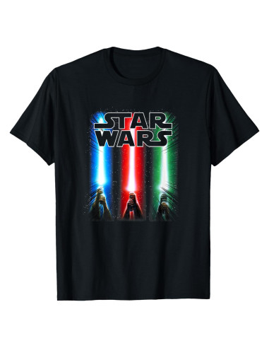Camiseta Star Wars Clásica Sable de Luz para Hombre