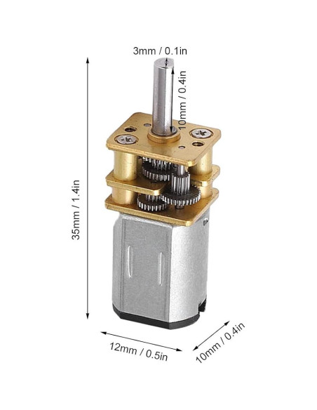 Motor con Reductor N20 DC 300 RPM RiToEasysports para Coche RC