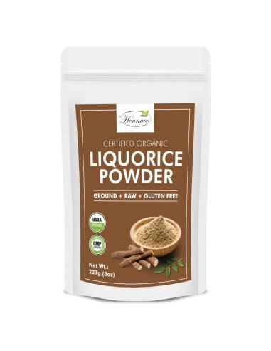Polvo de Regaliz Orgánico Hennaco 227 Gramos - Endulzante Natural